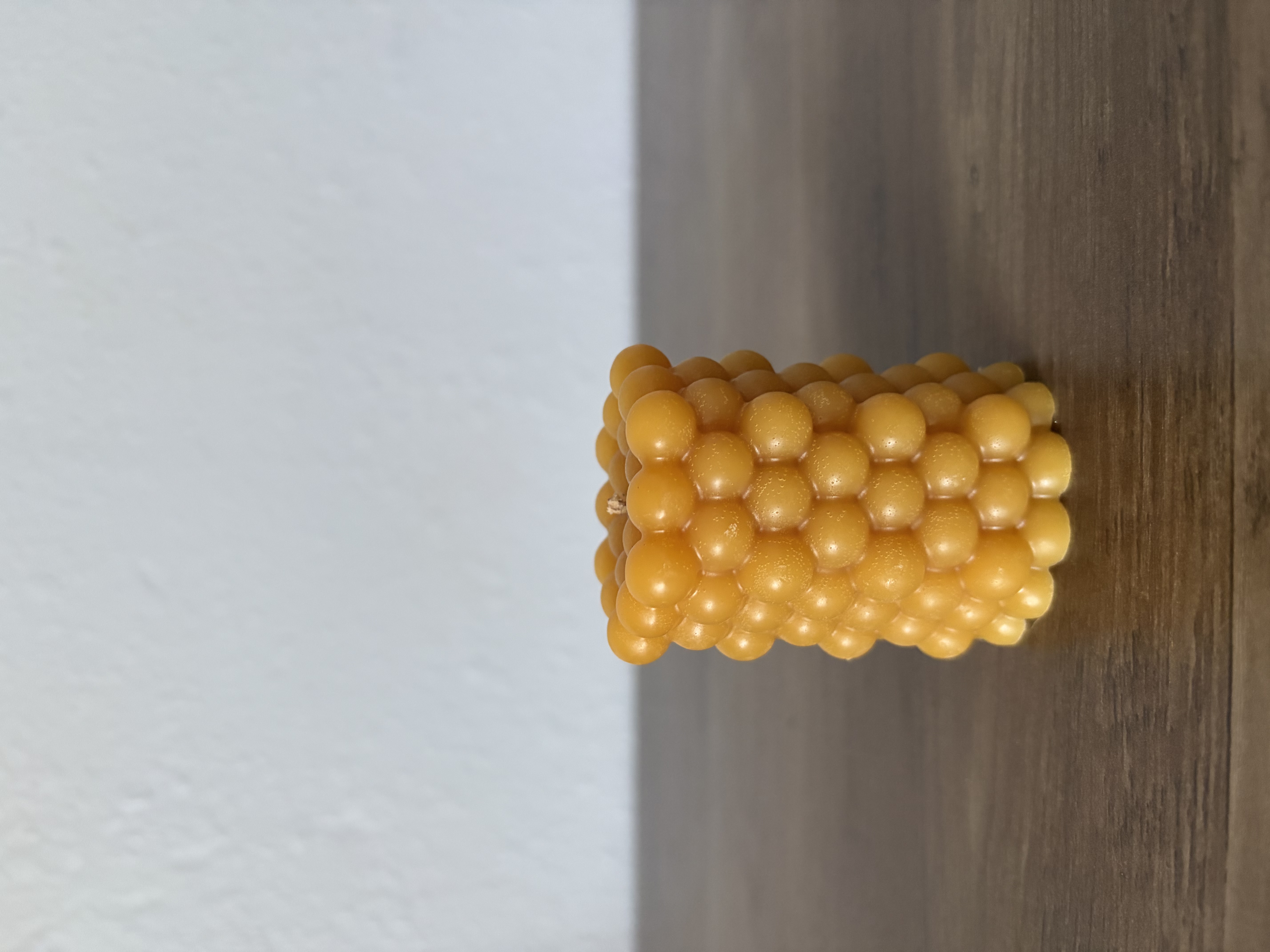 Bubble Hexagon Pillar Candle